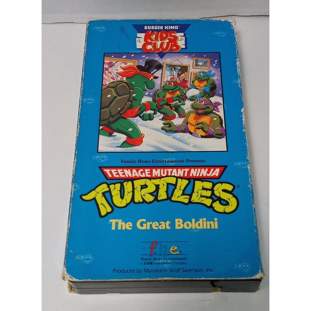 Teenage Mutant Ninja Turtles VHS Video Tape Burger King Kids Club TMNT